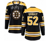 Women's Boston Bruins #52 Sean Kuraly Authentic Black Home Fanatics Branded Breakaway 2019 Stanley Cup Final Bound Hockey Jersey