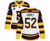 Women's Boston Bruins #52 Sean Kuraly Authentic White Winter Classic 2019 Stanley Cup Final Bound Hockey Jersey