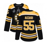 Women's Boston Bruins #55 Noel Acciari Authentic Black Home 2019 Stanley Cup Final Bound Hockey Jersey