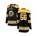 Women's Boston Bruins #56 Axel Andersson Authentic Black Home Fanatics Branded Breakaway 2019 Stanley Cup Final Bound Hockey Jersey