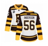 Women's Boston Bruins #56 Axel Andersson Authentic White Winter Classic 2019 Stanley Cup Final Bound Hockey Jersey