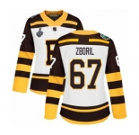 Women's Boston Bruins #67 Jakub Zboril Authentic White Winter Classic 2019 Stanley Cup Final Bound Hockey Jersey