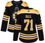 Women's Boston Bruins #71 Taylor Hall Adidas Authentic Home Jersey - Black