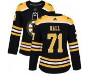 Women's Boston Bruins #71 Taylor Hall Adidas Authentic Home Jersey - Black