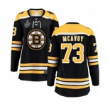 Women's Boston Bruins #73 Charlie McAvoy Authentic Black Home Fanatics Branded Breakaway 2019 Stanley Cup Final Bound Hockey Jersey