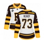 Women's Boston Bruins #73 Charlie McAvoy Authentic White Winter Classic 2019 Stanley Cup Final Bound Hockey Jersey