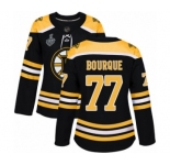 Women's Boston Bruins #77 Ray Bourque Authentic Black Home 2019 Stanley Cup Final Bound Hockey Jersey