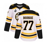 Women's Boston Bruins #77 Ray Bourque Authentic White Away 2019 Stanley Cup Final Bound Hockey Jersey