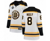 Women's Boston Bruins #8 Cam Neely Authentic White Away Fanatics Branded Breakaway 2019 Stanley Cup Final Bound Hockey Jersey