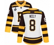 Women's Boston Bruins #8 Cam Neely Authentic White Winter Classic 2019 Stanley Cup Final Bound Hockey Jersey