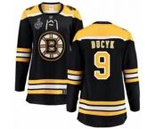Women's Boston Bruins #9 Johnny Bucyk Authentic Black Home Fanatics Branded Breakaway 2019 Stanley Cup Final Bound Hockey Jersey