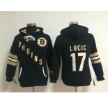women nhl jerseys boston bruins #17 lucic black[pullover hooded sweatshirt]