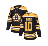 Youth Adidas Boston Bruins #10 Anders Bjork Black Home Authentic Stitched NHL Jersey
