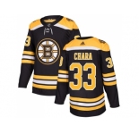 Youth Adidas Boston Bruins #33 Zdeno Chara Black Home Authentic Stitched NHL Jersey