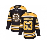 Youth Adidas Boston Bruins #63 Brad Marchand Black Home Authentic Stitched NHL Jersey