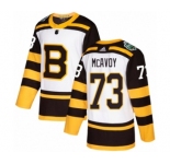 Youth Adidas Boston Bruins #73 Charlie McAvoy Authentic White 2019 Winter Classic NHL Jersey