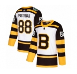 Youth Adidas Boston Bruins #88 David Pastrnak Authentic White 2019 Winter Classic NHL Jersey