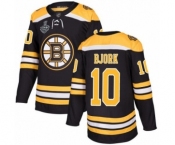 Youth Boston Bruins #10 Anders Bjork Premier Black Home 2019 Stanley Cup Final Bound Hockey Jersey