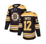 Youth Boston Bruins #12 Adam Oates Authentic Black Home 2019 Stanley Cup Final Bound Hockey Jersey