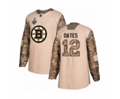Youth Boston Bruins #12 Adam Oates Authentic Camo Veterans Day Practice 2019 Stanley Cup Final Bound Hockey Jersey