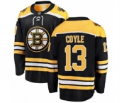 Youth Boston Bruins #13 Charlie Coyle Authentic Black Home Fanatics Branded Breakaway Hockey Jersey