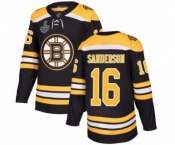 Youth Boston Bruins #16 Derek Sanderson Authentic Black Home 2019 Stanley Cup Final Bound Hockey Jersey