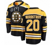 Youth Boston Bruins #20 Joakim Nordstrom Authentic Black Home Fanatics Branded Breakaway 2019 Stanley Cup Final Bound Hockey Jersey
