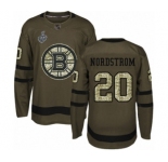 Youth Boston Bruins #20 Joakim Nordstrom Premier Green Salute to Service 2019 Stanley Cup Final Bound Hockey Jersey