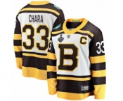 Youth Boston Bruins #33 Zdeno Chara White Winter Classic Fanatics Branded Breakaway 2019 Stanley Cup Final Bound Hockey Jersey