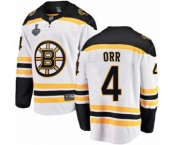 Youth Boston Bruins #4 Bobby Orr Authentic White Away Fanatics Branded Breakaway 2019 Stanley Cup Final Bound Hockey Jersey