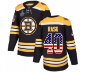 Youth Boston Bruins #40 Tuukka Rask Authentic Black USA Flag Fashion 2019 Stanley Cup Final Bound Hockey Jersey