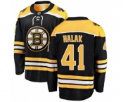 Youth Boston Bruins #41 Jaroslav Halak Authentic Black Home Fanatics Branded Breakaway NHL Jersey