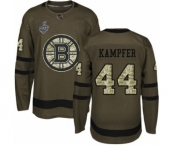 Youth Boston Bruins #44 Steven Kampfer Premier Green Salute to Service 2019 Stanley Cup Final Bound Hockey Jersey