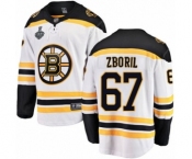 Youth Boston Bruins #67 Jakub Zboril Authentic White Away Fanatics Branded Breakaway 2019 Stanley Cup Final Bound Hockey Jersey