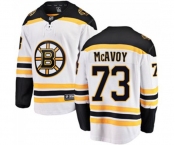 Youth Boston Bruins #73 Charlie McAvoy Authentic White Away Fanatics Branded Breakaway NHL Jersey