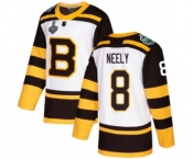 Youth Boston Bruins #8 Cam Neely Authentic White Winter Classic 2019 Stanley Cup Final Bound Hockey Jersey