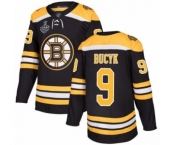 Youth Boston Bruins #9 Johnny Bucyk Authentic Black Home 2019 Stanley Cup Final Bound Hockey Jersey