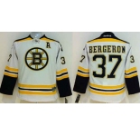 youth nhl boston bruins #37 bergeron white[patch A]