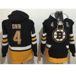Boston Bruins #4 Bobby Orr Black Name & Number Pullover NHL Hoodie