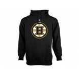 Boston Bruins Black Old Time Hockey Big Logo with Crest Pullover Hoodie