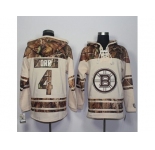 Men's Boston Bruins #4 Bobby Orr Cream Camo Stitched NHL Jersey