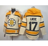 nhl jerseys boston bruins #17 lucic yellow-cream[pullover hooded sweatshirt]