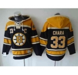 nhl jerseys boston bruins #33 chara dk.blue-yellow[pullover hooded sweatshirt][patch C]