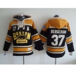 nhl jerseys boston bruins #37 bergeron black-yellow[pullover hooded sweatshirt][patch A 2016 new]