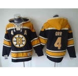 nhl jerseys boston bruins #4 orr dk.blue-yellow[pullover hooded sweatshirt][patch A]