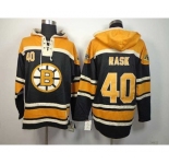 nhl jerseys boston bruins #40 rask black-yellow[pullover hooded sweatshirt]