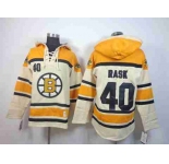 nhl jerseys boston bruins #40 rask yellow-cream[pullover hooded sweatshirt] [patch A]