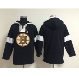 nhl jerseys boston bruins blank black-white[pullover hooded sweatshirt]