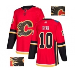 Calgary Flames #10 Derek Ryan Authentic Red Fashion Gold Hockey Jersey