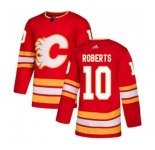 Calgary Flames #10 Gary Roberts Authentic Red Alternate Hockey Jersey